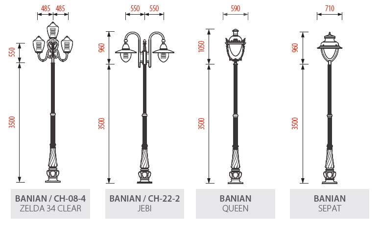  cột đèn sân vườn dc07