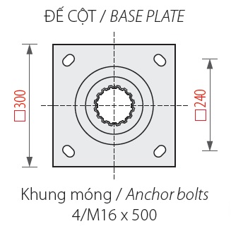  đế cột arlequin